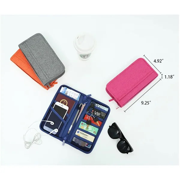 Travel Storage Bag Passport Holder Wallet with Pen Sl