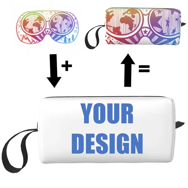 Full bleed Storage Bag Zipper Cosmetic Pouch Pencil Case