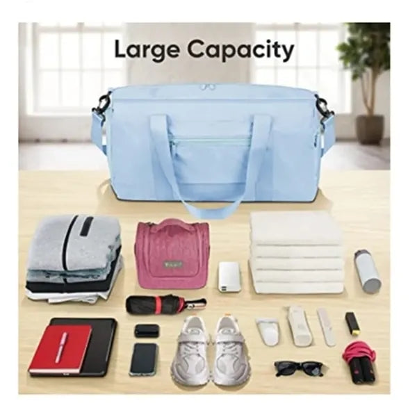 Waterproof Dufflebag with Shoe and Wet Clothes Compartments