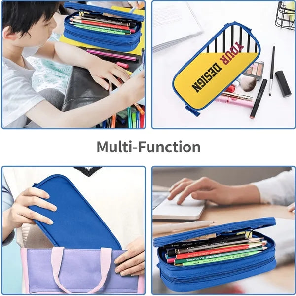 Full Bleed Pencil Pouch Pen Storag Bag School Organizer Case
