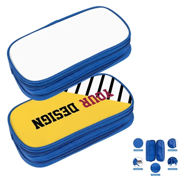 Full Bleed Pencil Pouch Pen Storag Bag School Organizer Case