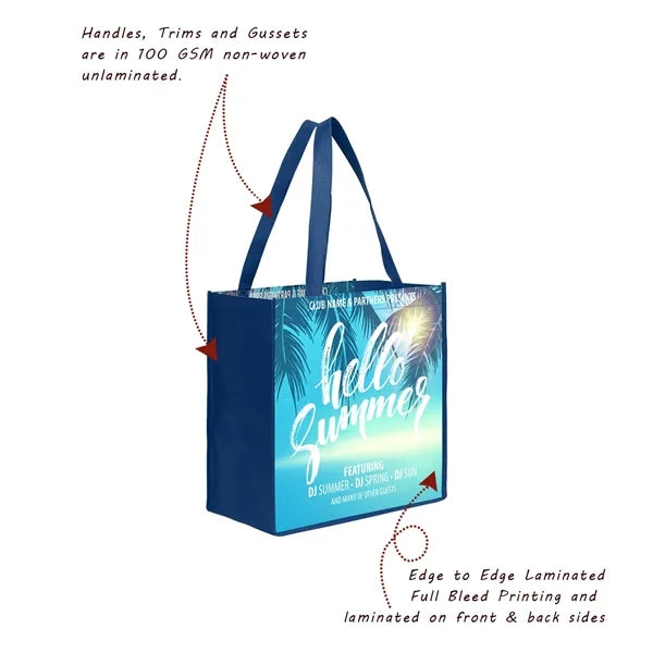 Laminated Non Woven Tote Bag(13" X 13" X 5" )