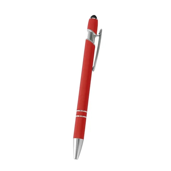 Soft Touch Ballpoint Pen With Stylus Tip