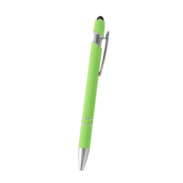 Soft Touch Ballpoint Pen With Stylus Tip