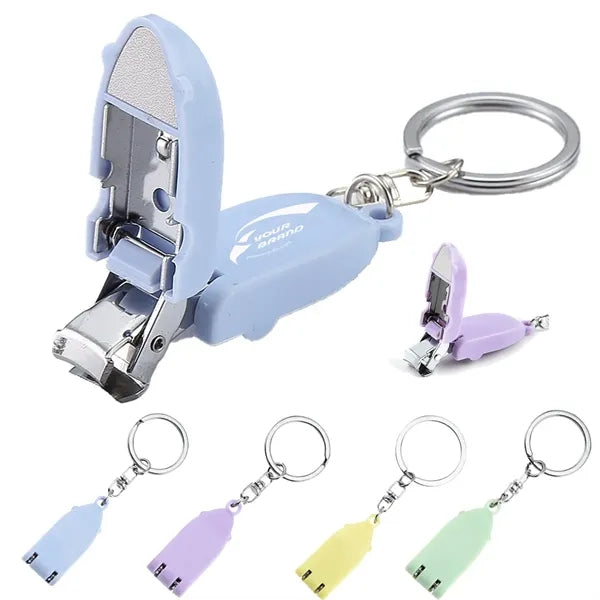Mini Portable Folding Nail Clipper Carbon Steel W/Key Ring