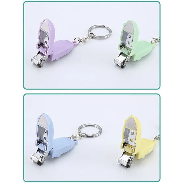 Mini Portable Folding Nail Clipper Carbon Steel W/Key Ring