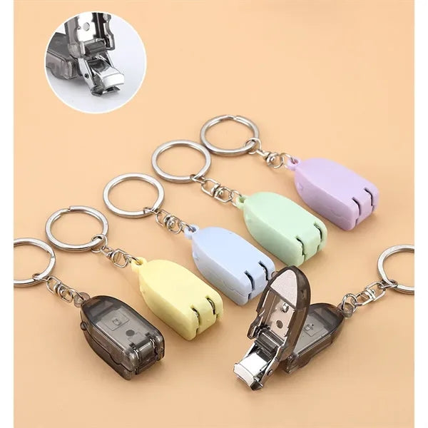 Mini Portable Folding Nail Clipper Carbon Steel W/Key Ring