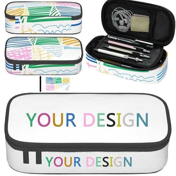 Full Bleed Pencil Pouch Pen Storag Bag Cosmetic Organizer