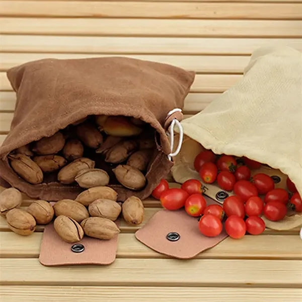 Canvas Foraging Folding Pouch Collapsible Fruit Picking Bag