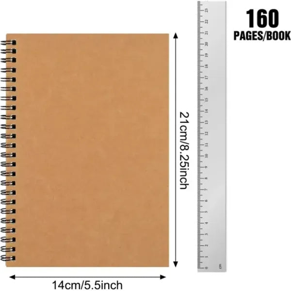 A5 Kraft Paper Spiral Notebook