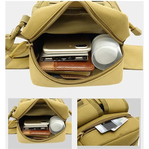 Tactical Waist Pouch Fanny Pack W/ Water Bottle Holder