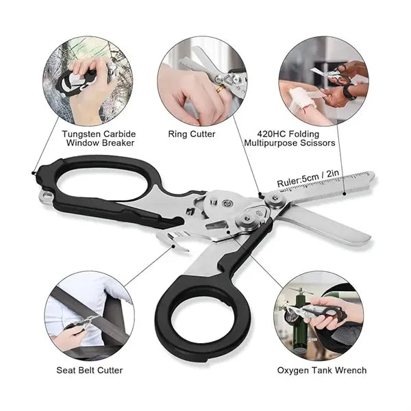 Multifunctional Outdoor Tactical Folding Medical Scissors