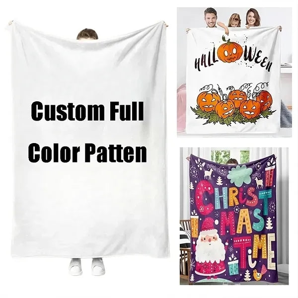 50" x 60" Plush Flannel Throw Sublimation Blanket 300GSM