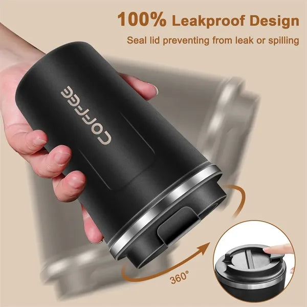 12 oz Travel Coffee Mug with Lid Pill Proof