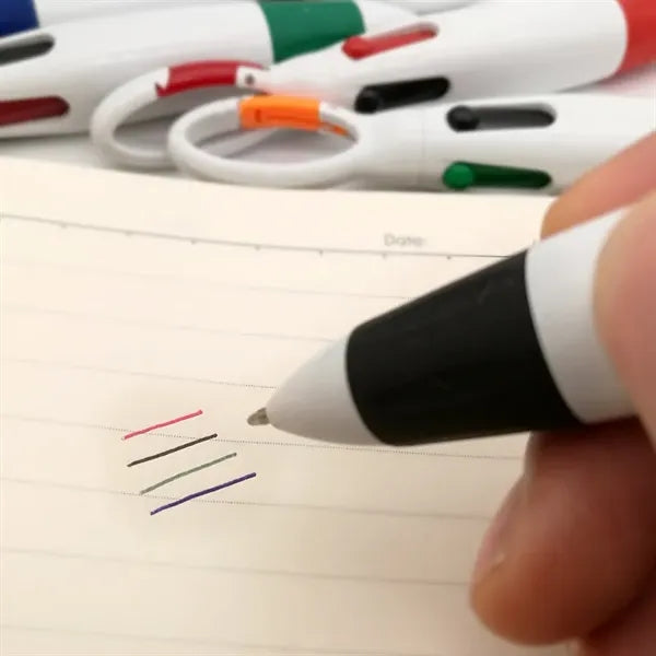 4 Color in One Buckle Carabiner Ballpoint Pen