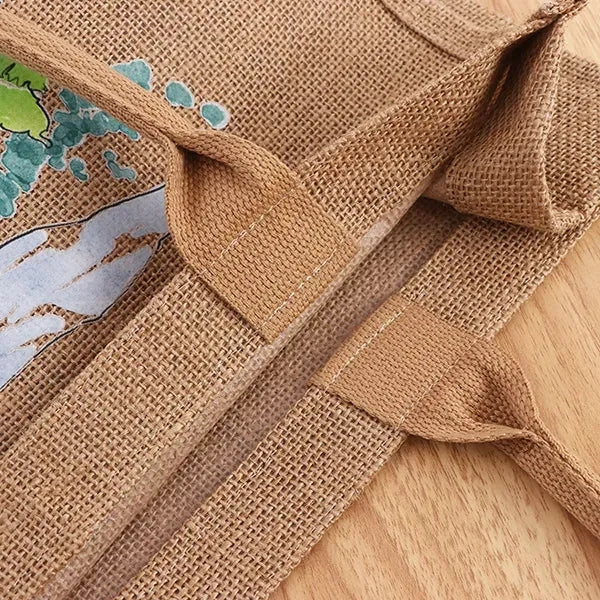 Full color Jute Bags -15.75x14x7.5