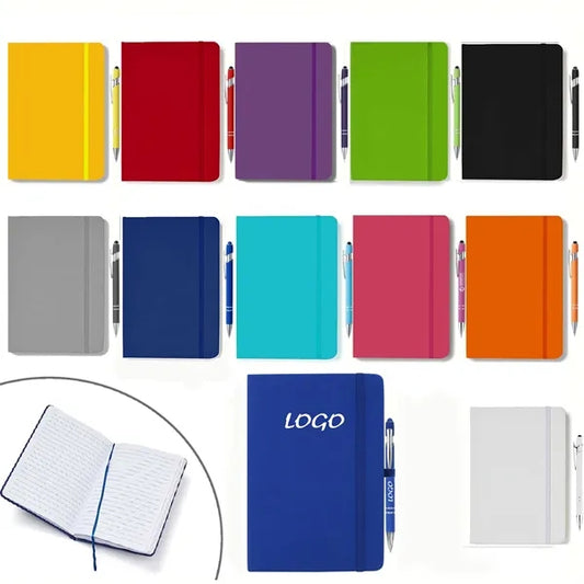 Soft Premium PU Leather Notebook With Pen