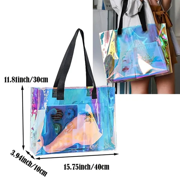 Clear Iridescent PVC Handbag
