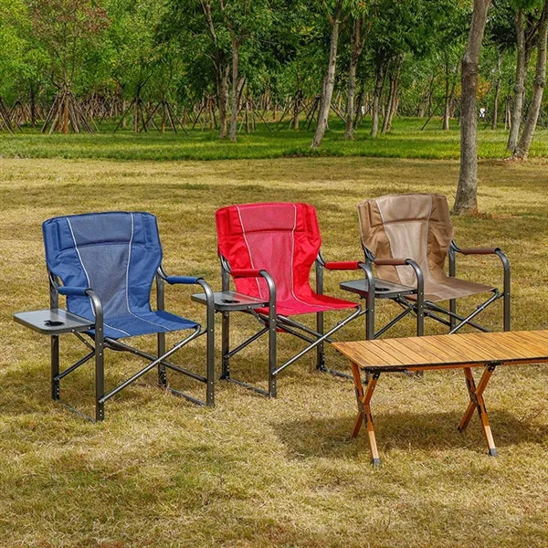 Portable Folding Upgraded Oversized Directors Chairs w/Table