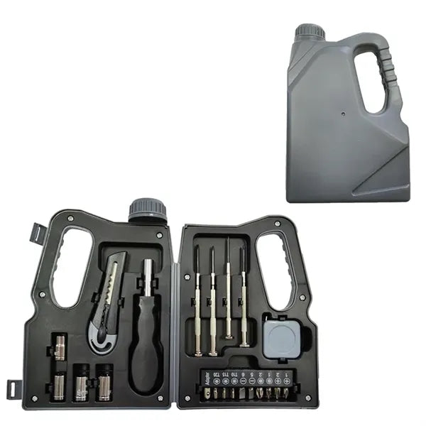 21 In 1 Home Tool Kit Set With Gasoline Shaped Carrying Case