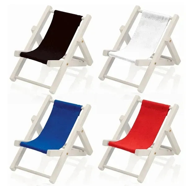 Wood Beach Chair Cellphone Holder
