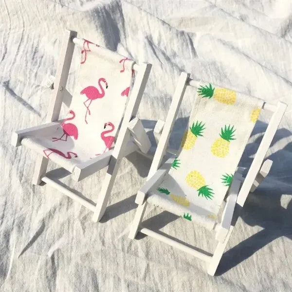 Wood Beach Chair Cellphone Holder