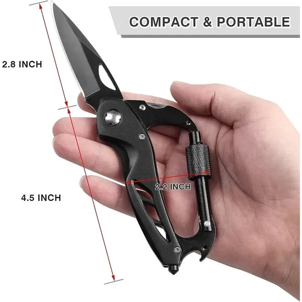 Multi tool Carabiner with Pocket Knife