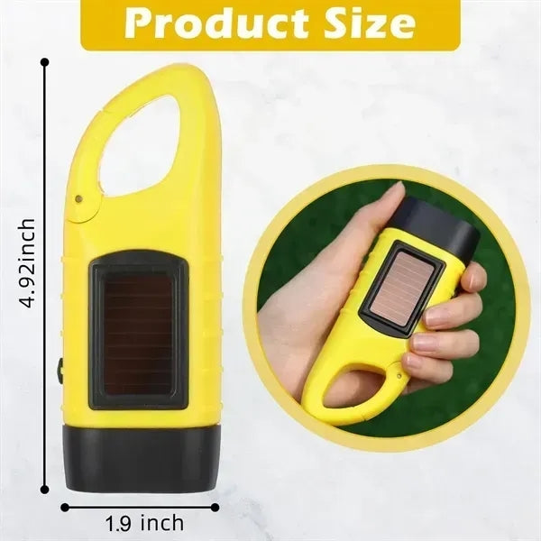 Hand Crank Solar Powered Flashlight