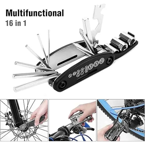 Multifunctional Folding Bicycle Repair Tool Wrench Set