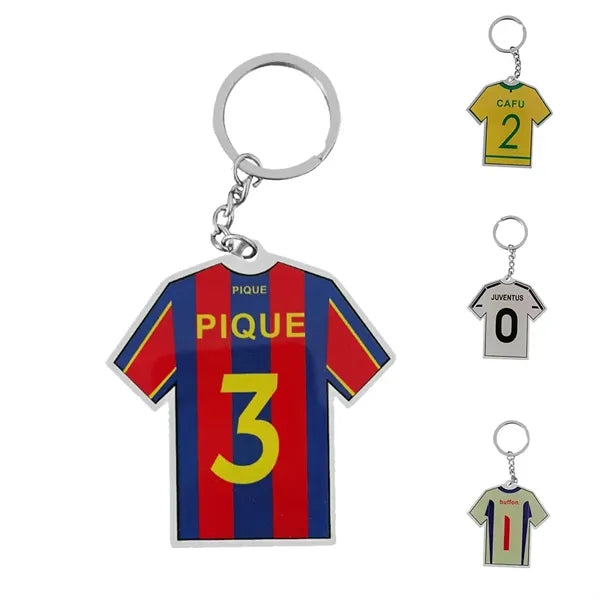 Acrylic Football Jersey Keychain