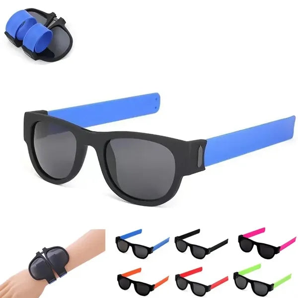 Folding Beach Silicone Bracelet Sunglasses