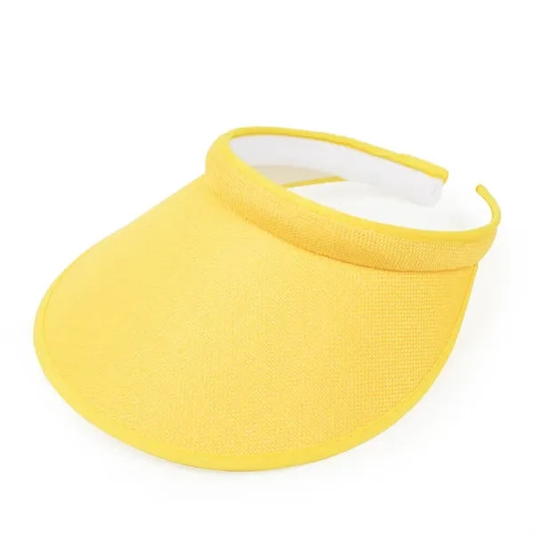 Cotton Open-Top Wide Brim Sun Visor Hat