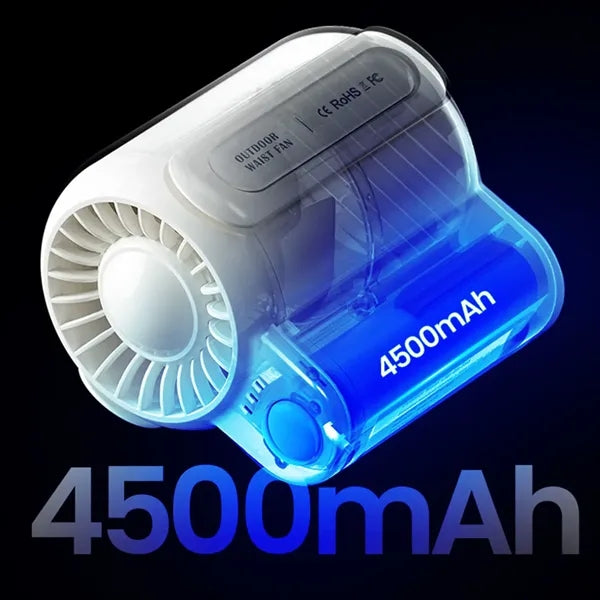 3 Speeds Hands-Free Fan Hanging Waist