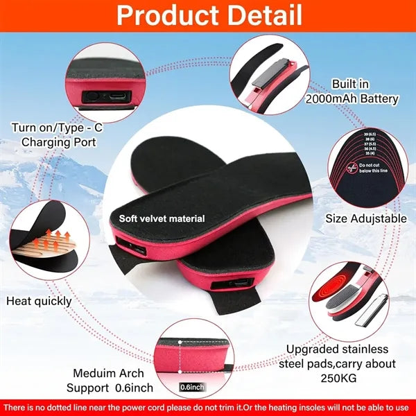 Heated Insoles With Remote Control