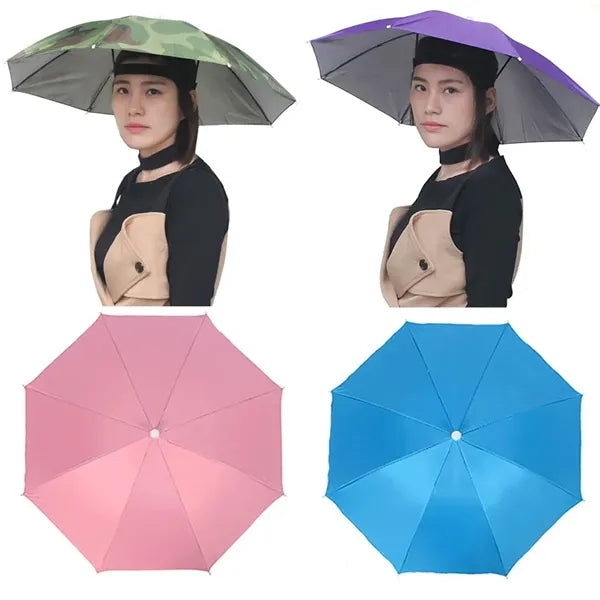 Folding Headwear Hands Free Sunshade Double Layer