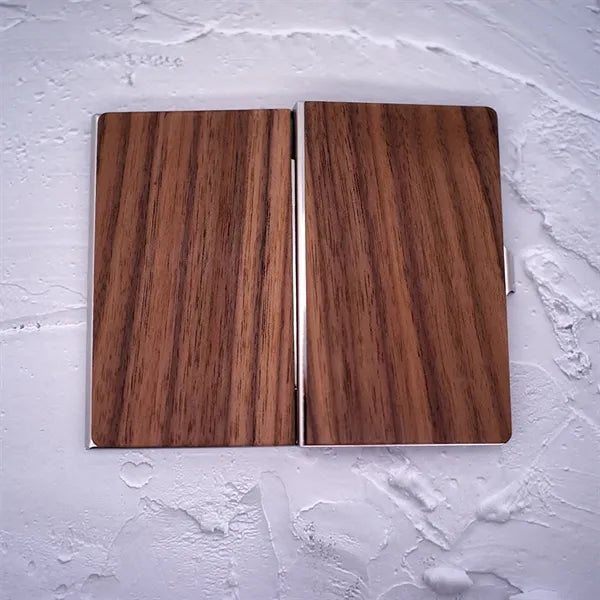 Wood and Aluminum Card Holder