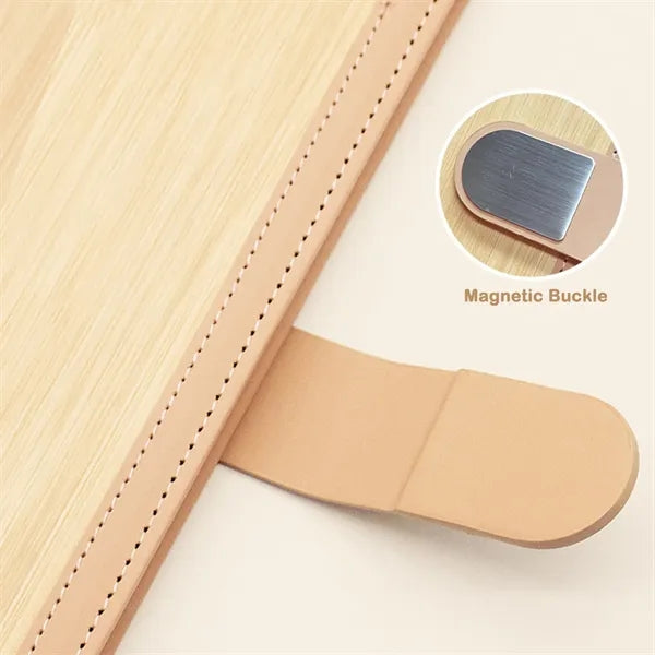 A5 Bamboo PU Leather Notebook