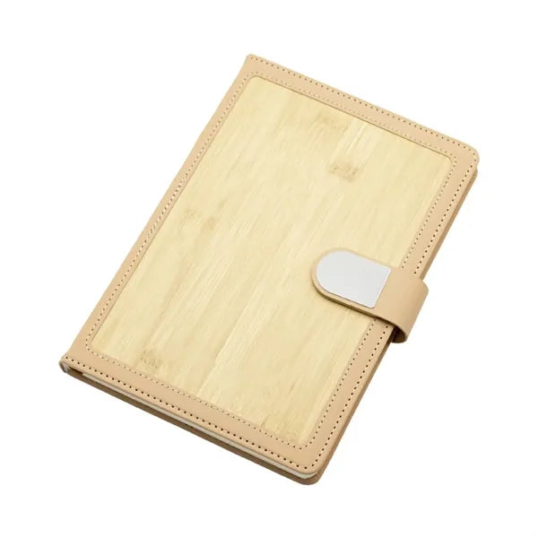 A5 Bamboo PU Leather Notebook