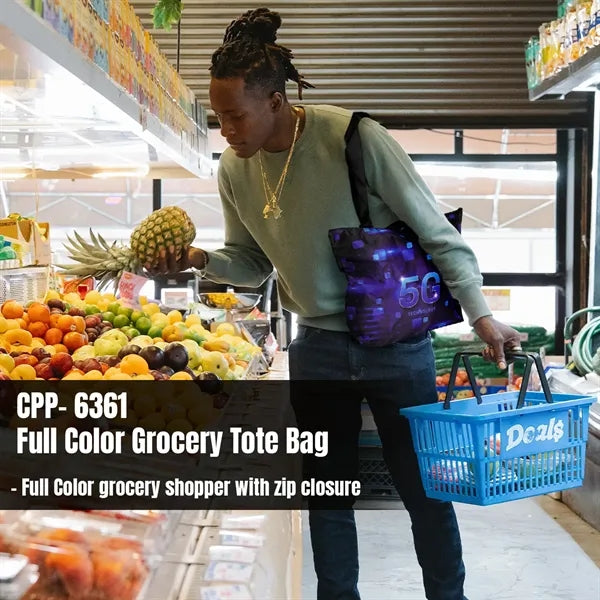 Full Color Grocery Tote Bag