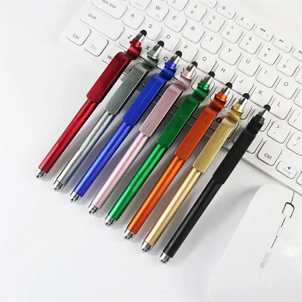 Business QR Code Stylus Gel Pen w/Phone Stand