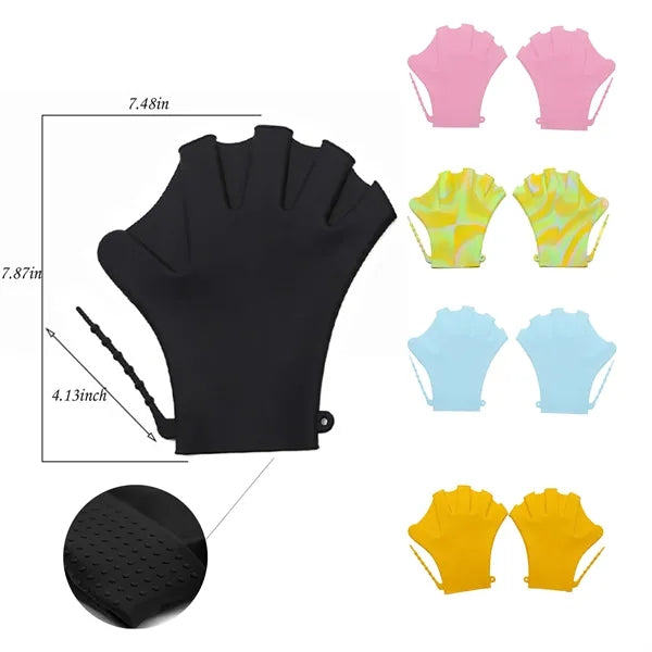 Silicone Swimming Webbed Water Gloves