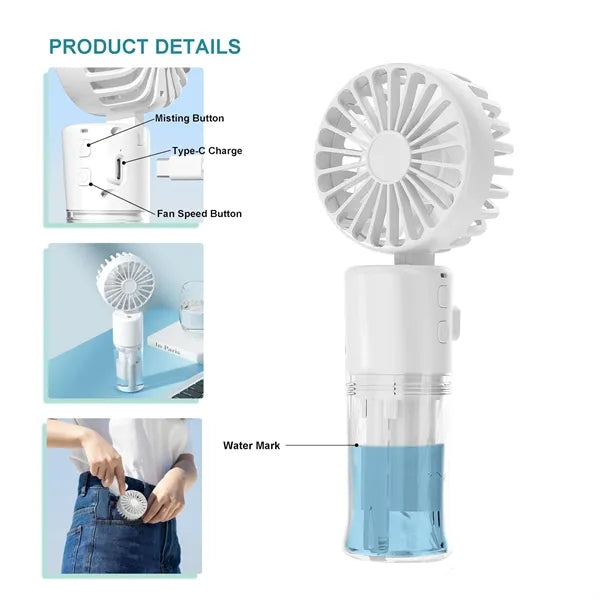 Hangingneck misting Mini Hand Held Fan