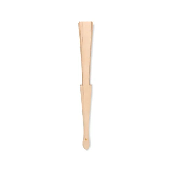 9"Eco-Friendly Folding Manual Wood Hand Fan With Cork Fabric