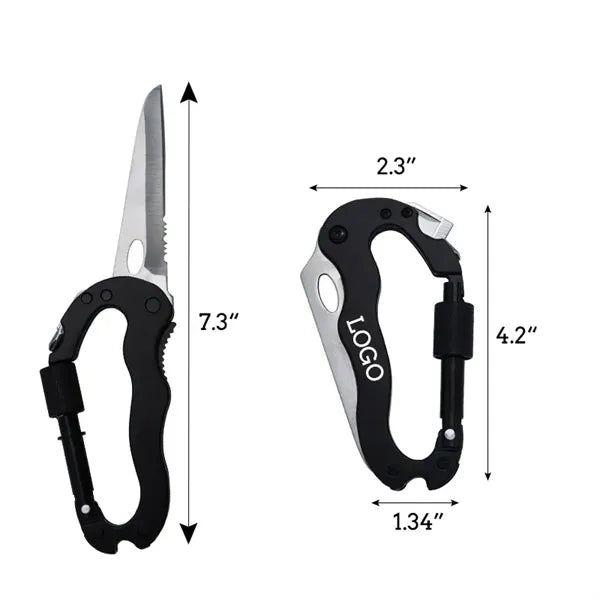 Versatile 5-in-1 D-Ring Aluminum Alloy Mountaineering Buckle