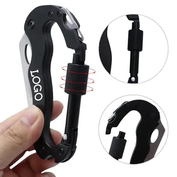 Versatile 5-in-1 D-Ring Aluminum Alloy Mountaineering Buckle