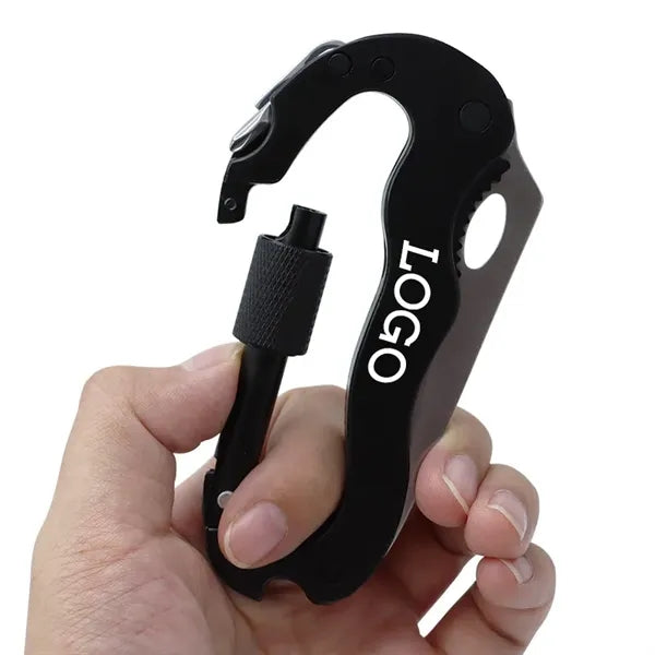 Versatile 5-in-1 D-Ring Aluminum Alloy Mountaineering Buckle