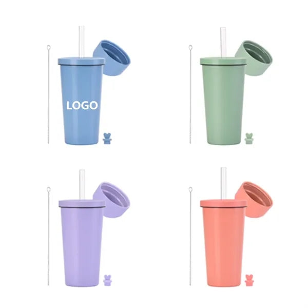 Insulated Tumbler with Lid and Straw 17 Oz.