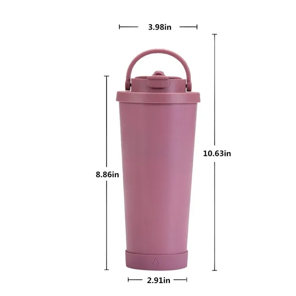 Stainless Steel Insulated Tumbler with Lid and Straw 24 Oz.