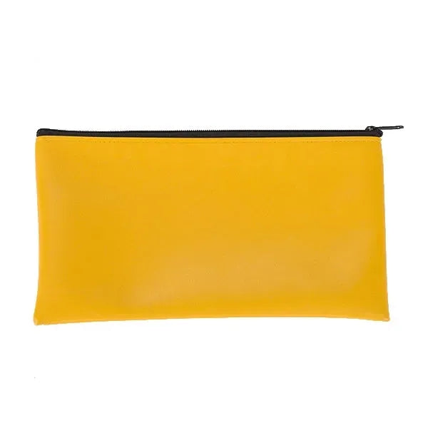 Zipper PU Leather Bank Deposit Bag