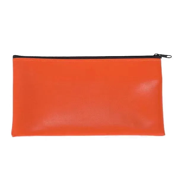 Zipper PU Leather Bank Deposit Bag